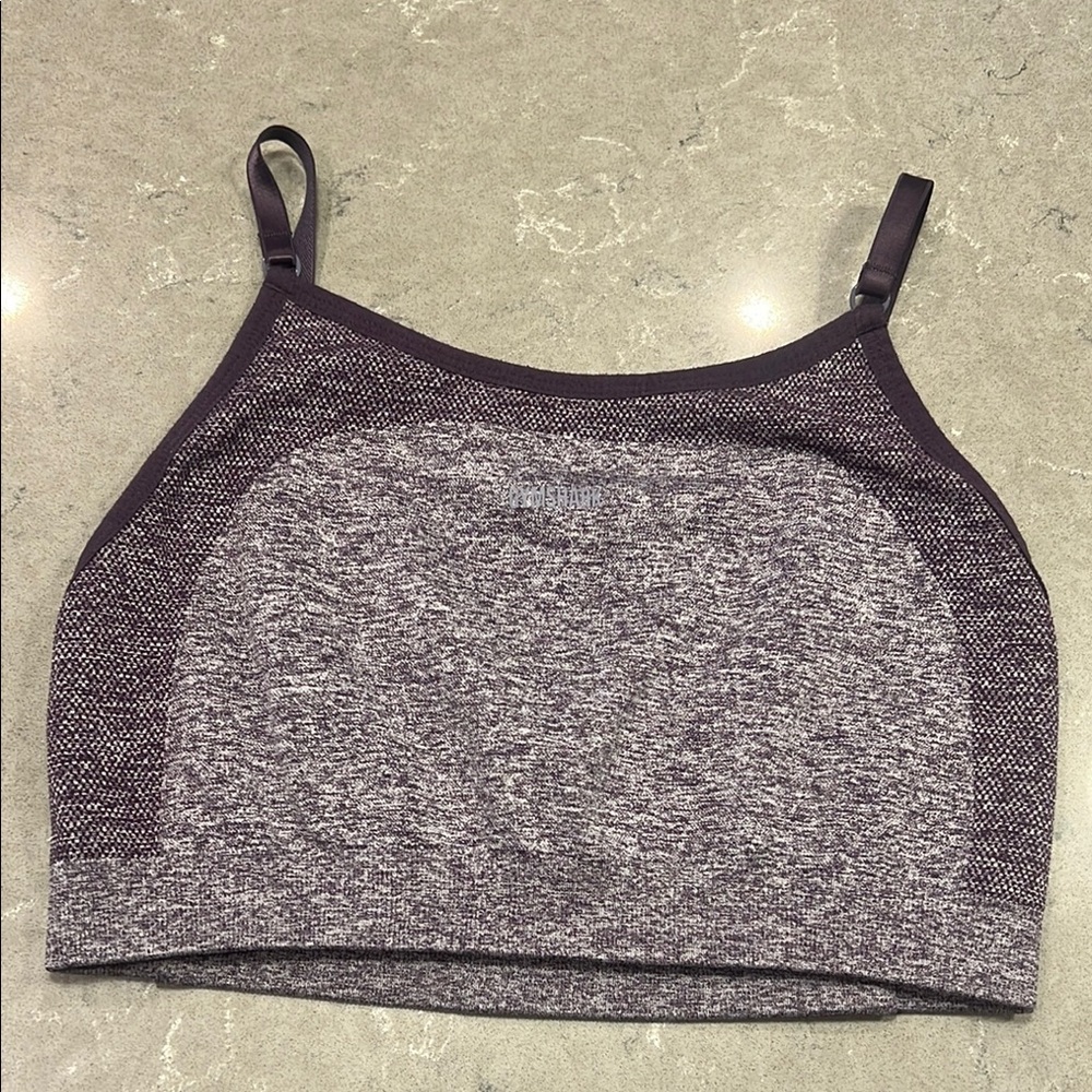 Gymshark Purple and Gray Sports Bra Size M